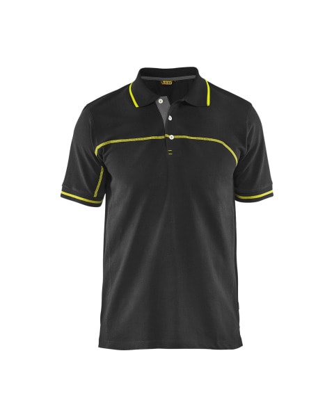 BLAKLAEDER - Polo ShirtSchwarz/Gelb XS