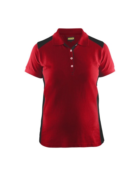 BLAKLAEDER - Damen Polo ShirtRot/Schwarz M