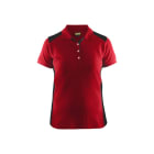 BLAKLAEDER - Damen Polo ShirtRot/Schwarz M
