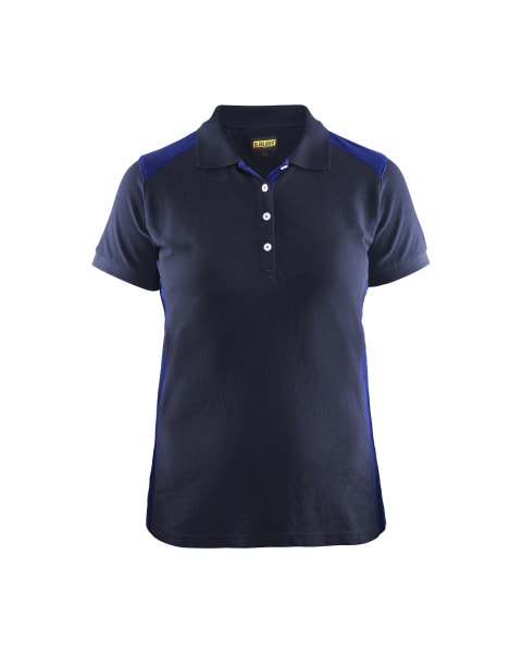 BLAKLAEDER - Damen Polo ShirtMarineblau/Kornblau XS