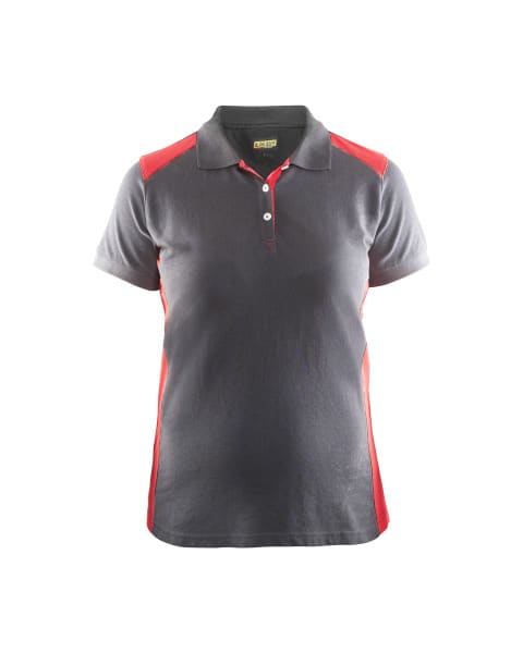 BLAKLAEDER - Damen Polo ShirtGrau/Rot S
