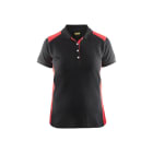 BLAKLAEDER - Damen Polo ShirtSchwarz/Rot L