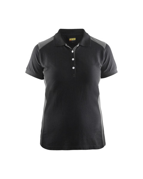 BLAKLAEDER - Damen Polo ShirtSchwarz/Grau L