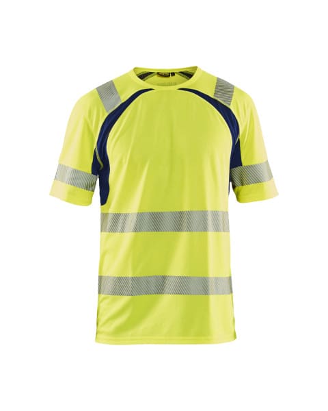 BLAKLAEDER - UV T-Shirt High VisHigh Vis Gelb/Marineblau XL