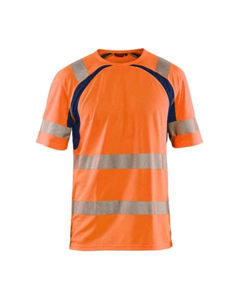 BLAKLAEDER - UV T-Shirt High VisHigh Vis Orange/Marineblau XXXL