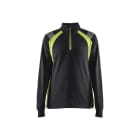 BLAKLAEDER - Damen Sweater Half-zipSchwarz/Gelb S