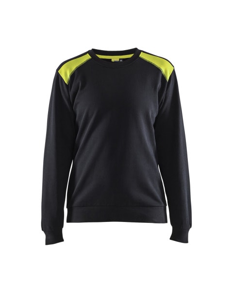 BLAKLAEDER - Damen SweatshirtSchwarz/Gelb XXL