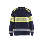BLAKLAEDER - Damen High Vis SweatshirtMarineblau/ High Vis Gelb XS