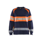 BLAKLAEDER - Damen High Vis SweatshirtMarineblau/Orange XXXL