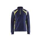 BLAKLAEDER - Sweatshirt mit Half-ZipMarineblau/ High Vis Gelb M