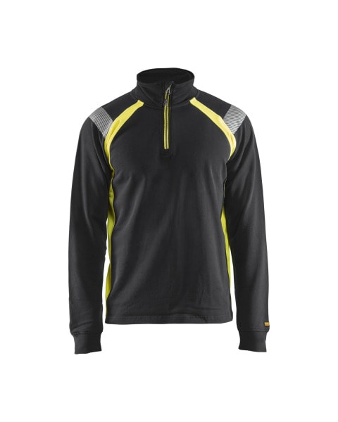 BLAKLAEDER - Sweatshirt mit Half-ZipSchwarz/Gelb S