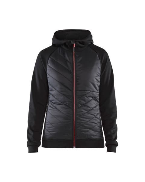 BLAKLAEDER - Damen Hybrid SweaterSchwarz/Rot S