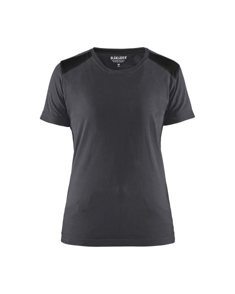BLAKLAEDER - Damen T-ShirtMittelgrau/Schwarz XS