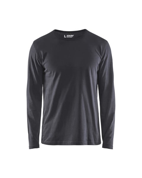 BLAKLAEDER - Langarm T-ShirtMittelgrau XXXL