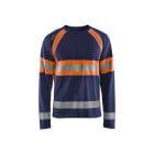 BLAKLAEDER - High Vis Shirt langärmeligMarineblau/Orange 4XL