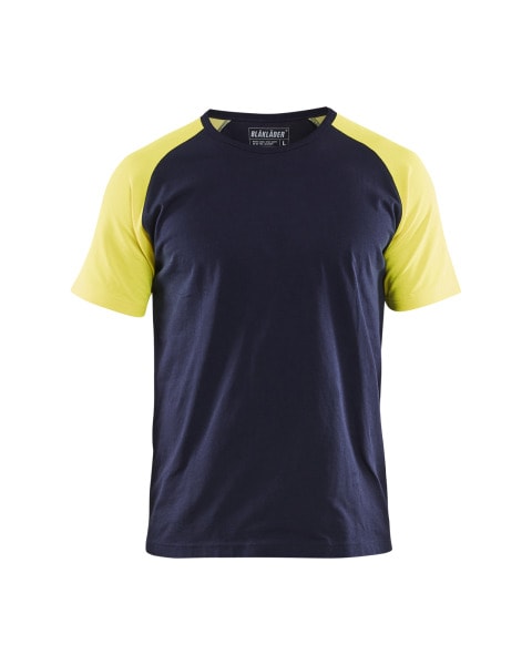 BLAKLAEDER - T-ShirtMarineblau/Gelb 4XL