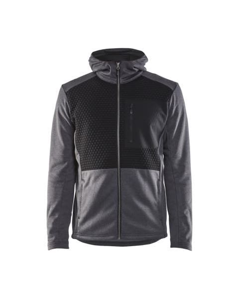 BLAKLAEDER - Kapuzensweater mit ReißverschlussSchwarz Melange XS