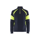 BLAKLAEDER - Sweatshirt mit High Vis EinsätzenMarineblau/ High Vis Gelb L