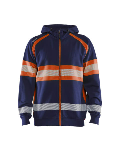 BLAKLAEDER - High Vis KapuzenjackeMarineblau/Orange XXXL