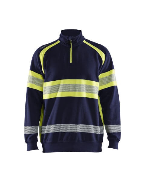 BLAKLAEDER - High Vis SweaterMarineblau/ High Vis Gelb S