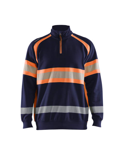BLAKLAEDER - High Vis SweaterMarineblau/Orange M