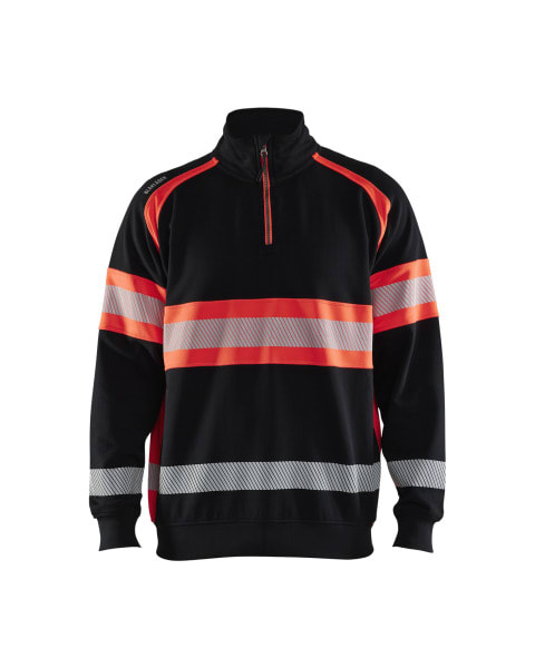 BLAKLAEDER - High Vis SweaterSchwarz/High Vis Rot XXL