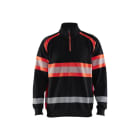 BLAKLAEDER - High Vis SweaterSchwarz/High Vis Rot 4XL