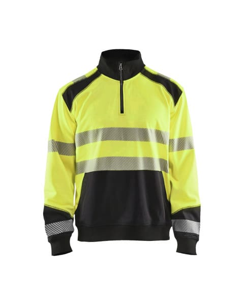 BLAKLAEDER - High Vis Sweatshirt Half-ZipHigh Vis Gelb/Schwarz 4XL
