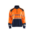 BLAKLAEDER - High Vis Sweatshirt Half-ZipHigh Vis Orange/Marineblau 4XL
