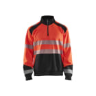 BLAKLAEDER - High Vis Sweatshirt Half-ZipHigh Vis Rot/Schwarz XXL