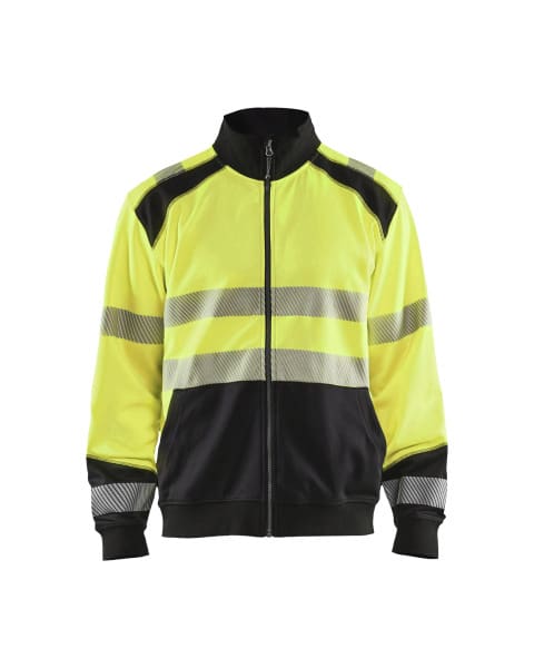 BLAKLAEDER - High Vis Sweatshirt mit ReißverschlussHigh Vis Gelb/Schwarz 4XL
