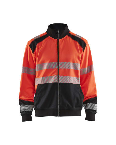 BLAKLAEDER - High Vis Sweatshirt mit ReißverschlussHigh Vis Rot/Schwarz XXL
