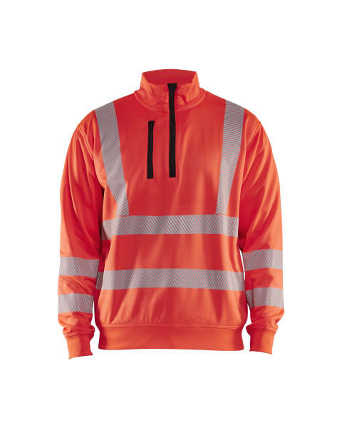 BLAKLAEDER - High Vis Sweatshirt Half-ZipHigh Vis Rot XXL