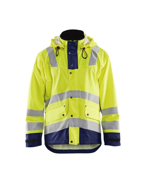 BLAKLAEDER - Regenjacke Level 2High Vis Gelb/Marineblau XL