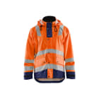 BLAKLAEDER - Regenjacke Level 2High Vis Orange/Marineblau XL