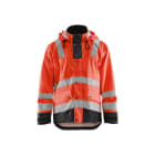 BLAKLAEDER - Regenjacke Level 2High Vis Rot/Schwarz 4XL