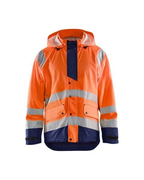 BLAKLAEDER - High Vis Regenjacke Level 3High Vis Orange/Marineblau S