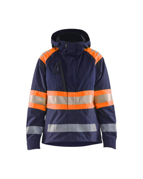 BLAKLAEDER - Damen High Vis Shell JackeMarineblau/Orange M