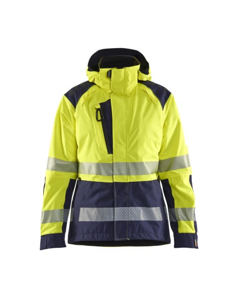 BLAKLAEDER - Damen High Vis Shell JackeHigh Vis Gelb/Marineblau XXL