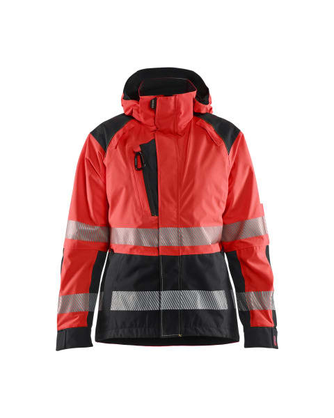 BLAKLAEDER - Damen High Vis Shell JackeHigh Vis Rot/Schwarz XXL