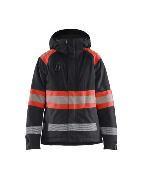 BLAKLAEDER - Damen High Vis WinterjackeSchwarz/High Vis Rot XXL