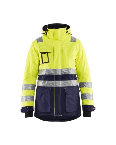 BLAKLAEDER - Damen High Vis Winter ParkaHigh Vis Gelb/Marineblau XL