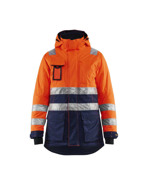 BLAKLAEDER - Damen High Vis Winter ParkaHigh Vis Orange/Marineblau XS
