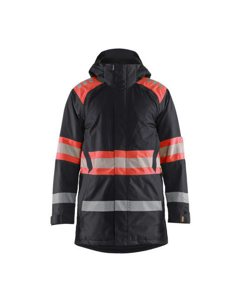 BLAKLAEDER - High Vis WinterparkaSchwarz/High Vis Rot XXXL