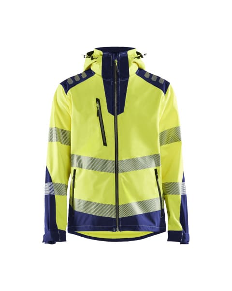 BLAKLAEDER - High Vis Softshell JackeHigh Vis Gelb/Marineblau M