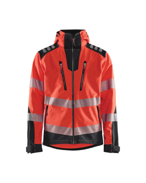 BLAKLAEDER - High Vis Softshell JackeHigh Vis Rot/Schwarz M