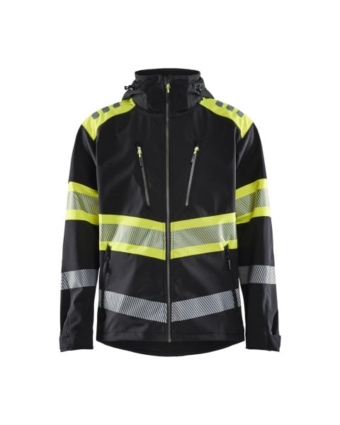 BLAKLAEDER - High Vis Softshell JackeSchwarz/Gelb 4XL