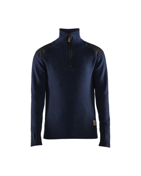 BLAKLAEDER - WollsweaterDunkel Marineblau/Dunkelgrau S