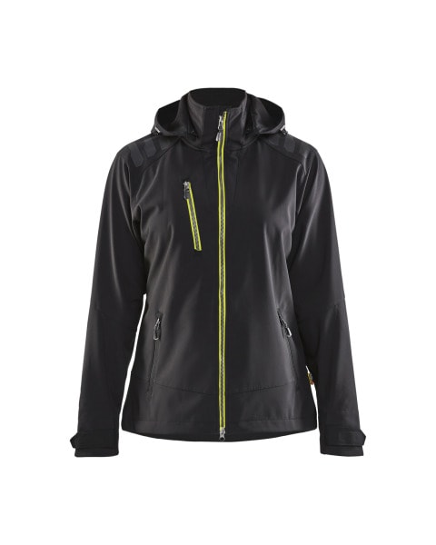 BLAKLAEDER - Damen Softshell JackeSchwarz/Gelb S