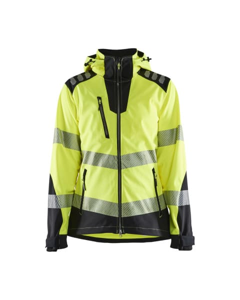 BLAKLAEDER - Damen High Vis Softshell JackeHigh Vis Gelb/Schwarz XXL